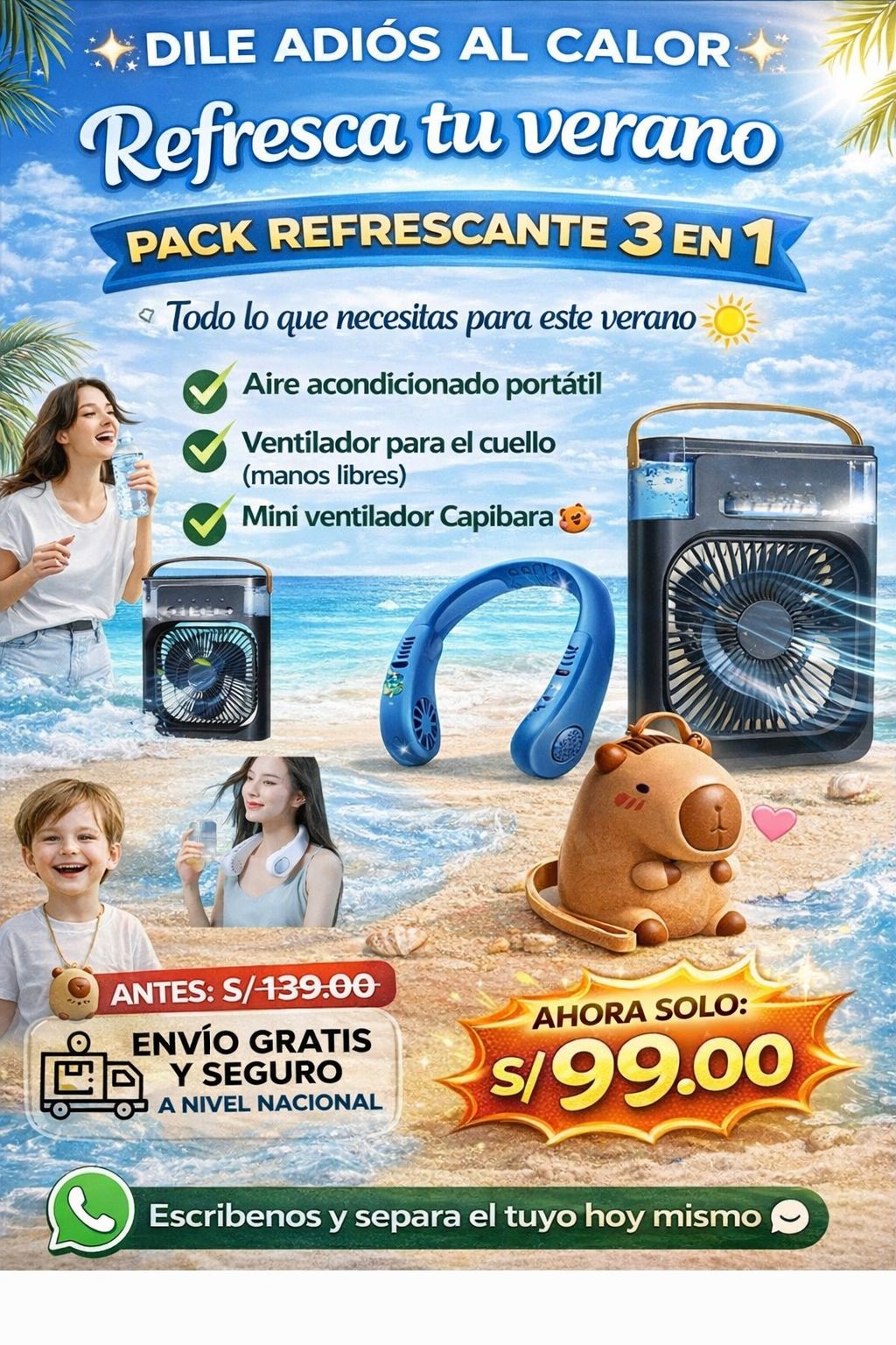 KIT TRIPLE ADIÓS AL CALOR